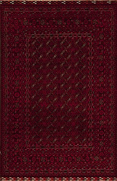 Afghan Bokhara Red Rectangle 7x10 ft Wool Carpet 12487