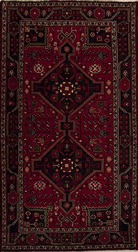 Persian Mussel Red Rectangle 6x9 ft Wool Carpet 12812