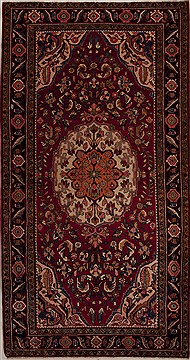 Mussel Red Runner Hand Knotted 5'5" X 10'2"  Area Rug 251-12822