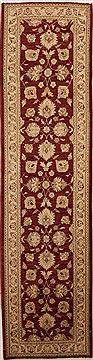 Pakistani Chobi Red Runner 10 to 12 ft Wool Carpet 12969