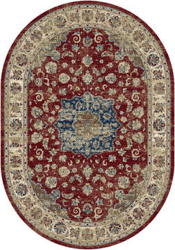 Dynamic ANCIENT GARDEN Red Oval 3x5 ft  Carpet 120070