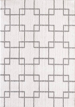 Dynamic SILKY SHAG White Rectangle 2x3 ft  Carpet 122693
