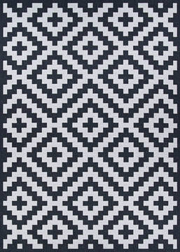 Couristan AFUERA Grey Runner 10 to 12 ft Polypropylene Carpet 125481