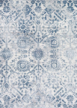Couristan CALINDA Blue Runner 6 to 9 ft Polypropylene Carpet 125646