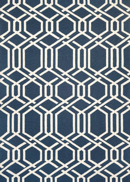 Couristan COVINGTON Blue Round 7 to 8 ft Polypropylene Carpet 126164