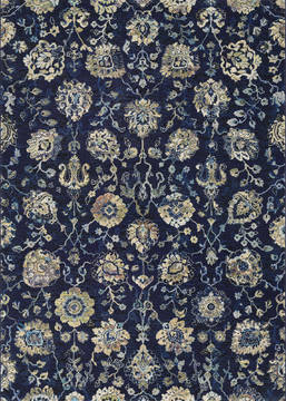 Couristan EASTON Blue Rectangle 2x4 ft Polypropylene Carpet 126417