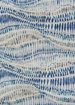 Couristan EASTON Blue Runner 6 to 9 ft Polypropylene Carpet 126501