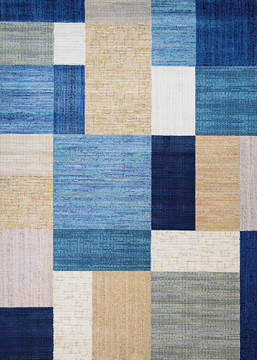 Couristan EVEREST Blue Rectangle 9x12 ft Polypropylene Carpet 126676