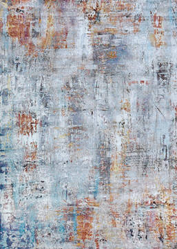 Couristan GYPSY Blue Rectangle 4x6 ft Polypropylene Carpet 126818