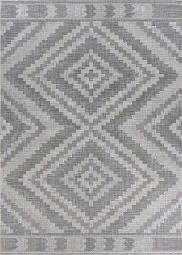 Couristan HARPER Grey Rectangle 6x9 ft Polypropylene Carpet 126838