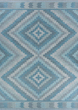 Couristan HARPER Blue Runner 10 to 12 ft Polypropylene Carpet 126853