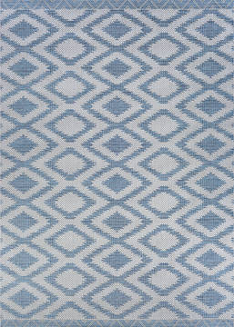 Couristan HARPER Blue Rectangle 3x5 ft Polypropylene Carpet 126885
