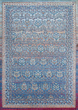 Couristan KALEIDOSCOPE Blue Rectangle 9x12 ft Polyester Carpet 126946