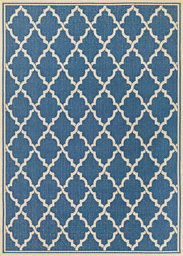 Couristan MONACO Blue Rectangle 2x4 ft Polypropylene Carpet 127281
