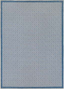 Couristan MONACO Blue Runner 10 to 12 ft Polypropylene Carpet 127332