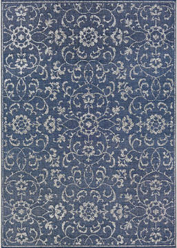 Couristan MONTE CARLO Blue Rectangle 2x4 ft Polypropylene Carpet 127501
