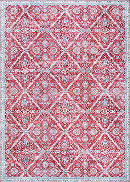 Couristan PASHA Red Rectangle 5x8 ft Polyester Carpet 127737