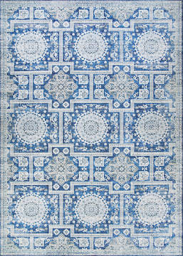 Couristan PASHA Blue Runner 6 to 9 ft Polyester Carpet 127756