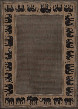 Couristan RECIFE Brown Square 7 to 8 ft Polypropylene Carpet 127965