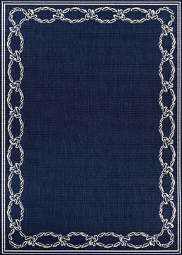 Couristan RECIFE Blue Rectangle 3x5 ft Polypropylene Carpet 128080