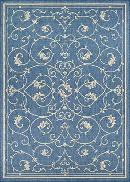 Couristan RECIFE Blue Rectangle 2x4 ft Polypropylene Carpet 128318