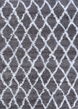 Couristan URBAN SHAG Grey Rectangle 2x4 ft Polypropylene Carpet 128696