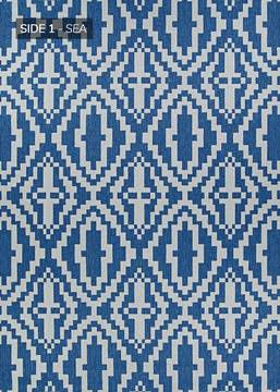 Couristan OUTDURABLE Blue Runner 10 to 12 ft Polypropylene Carpet 129181