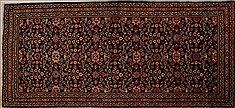 Mahal Blue Runner Hand Knotted 4'5" X 9'7"  Area Rug 251-13101