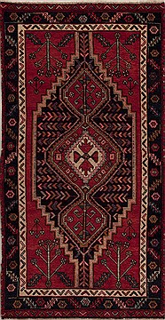 Persian Hamedan Red Rectangle 6x9 ft Wool Carpet 13122