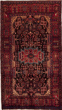 Persian Mussel Multicolor Rectangle 6x9 ft Wool Carpet 13131