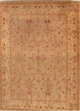 Pakistani Pishavar Beige Rectangle 9x12 ft Wool Carpet 13975