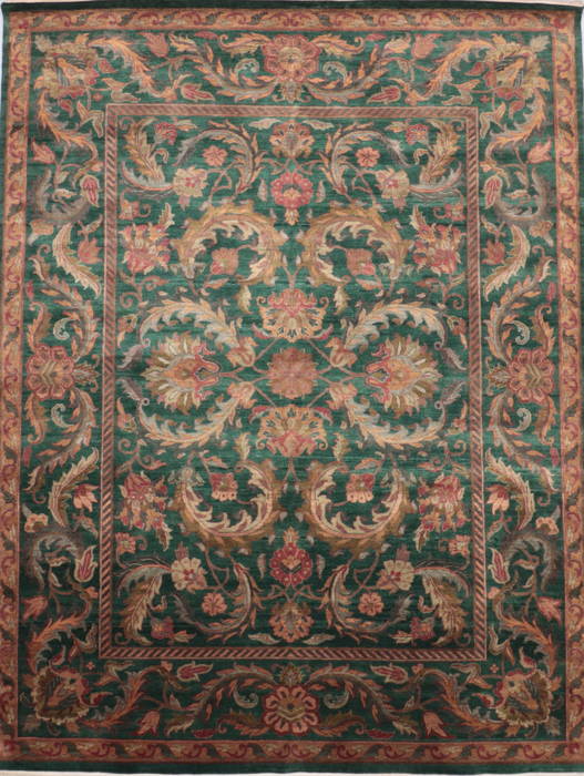 Jaipur Green Hand Knotted 93 X 1111 Area Rug 905-132588 Image 0