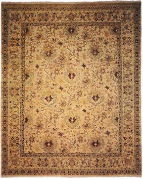 Kalaty AGRA Beige Rectangle 6x9 ft Wool Carpet 132612