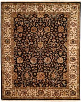 Kalaty KABIR Black Rectangle 12x18 ft Wool and Silk Carpet 133256