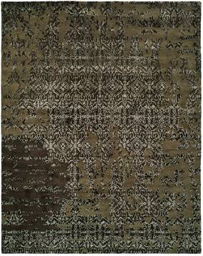 Kalaty MADISON Brown Rectangle 2x3 ft Wool and Silkette Carpet 133353
