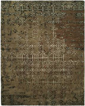 Kalaty MADISON Brown Rectangle 2x3 ft Wool and Silkette Carpet 133357