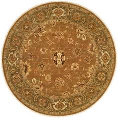 Kalaty OUSHAK Brown Round 5 to 6 ft Wool Carpet 133641