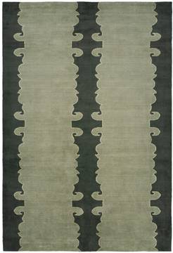 Kalaty PORTFOLIO Green Rectangle 2x3 ft Wool and Silkette Carpet 133693