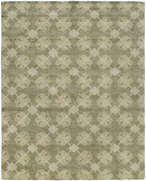 Kalaty PORTFOLIO Green Rectangle 10x14 ft Wool and Silkette Carpet 133722