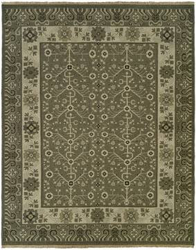 Kalaty SOUMAK NATURAL Green Rectangle 10x14 ft Wool Carpet 134058