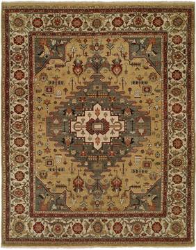 Kalaty SONATA Yellow Runner 6 to 9 ft Wool Carpet 134088