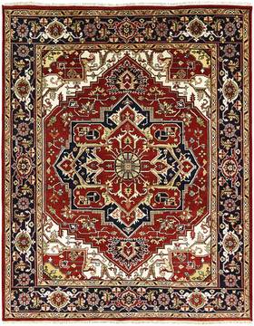 Kalaty UMBRIA Red Rectangle 10x14 ft Wool Carpet 134978