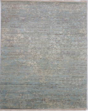 Jaipur Blue Hand Knotted 8'2" X 10'2"  Area Rug 905-135674