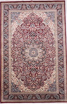 Nain Red Hand Knotted 6'1" X 9'4"  Area Rug 905-135742