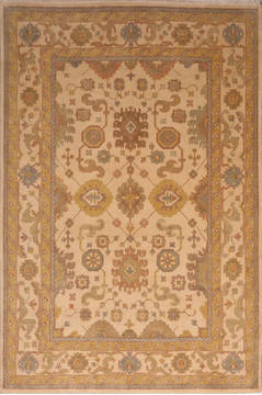 Oushak White Hand Knotted 9'1" X 11'9"  Area Rug 301-135862