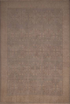 Oushak Grey Hand Knotted 9'2" X 11'9"  Area Rug 301-135863