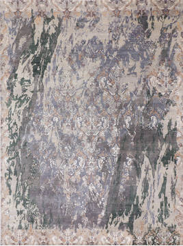 Jaipur Grey Hand Knotted 9'1" X 12'1"  Area Rug 905-135927