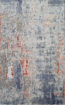 Modern Blue Hand Knotted 9'0" X 12'0"  Area Rug 903-136211