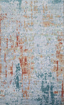 Modern Blue Hand Knotted 8'0" X 10'0"  Area Rug 903-136212