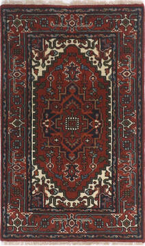 Heriz Red Hand Knotted 3'0" X 5'0"  Area Rug 904-136481